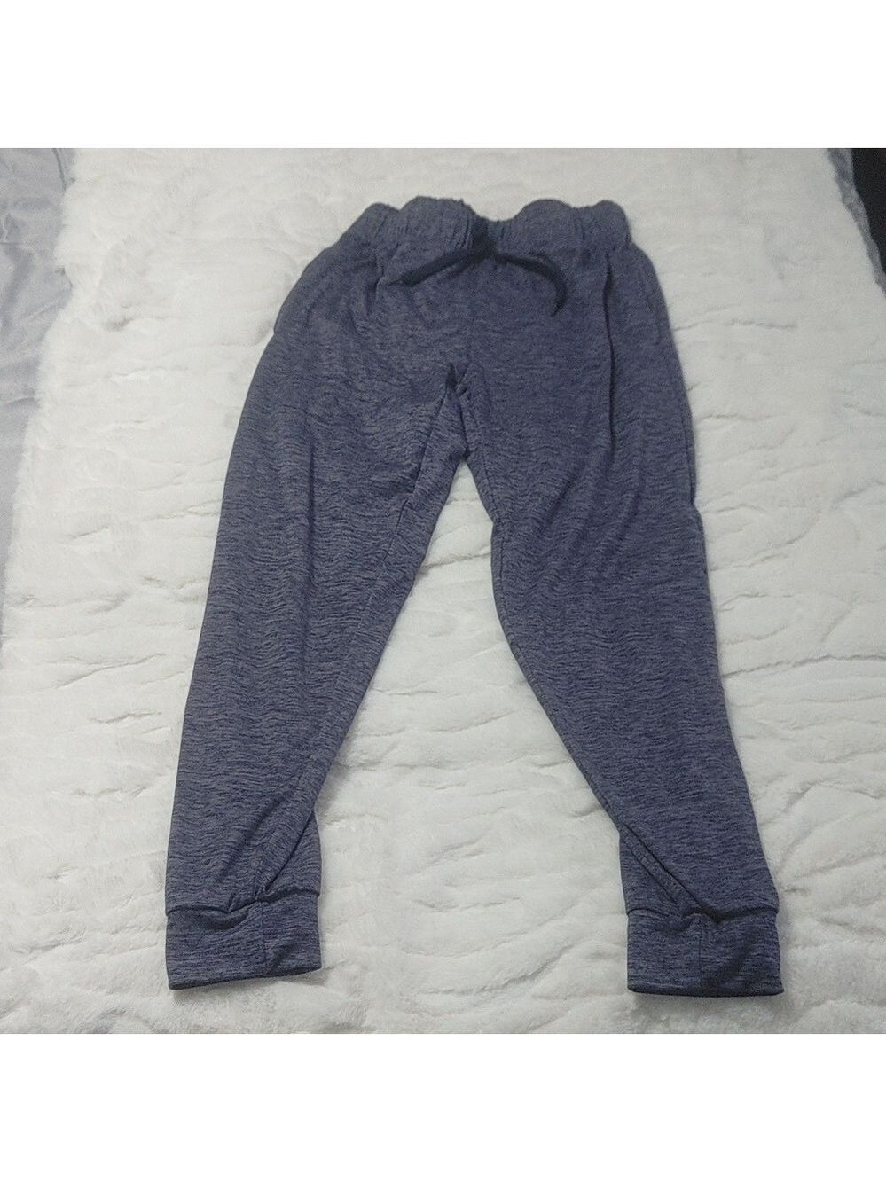 Real Essentials Purple Soft Cropped Joggers Sweatpants w Pockets Girls Med